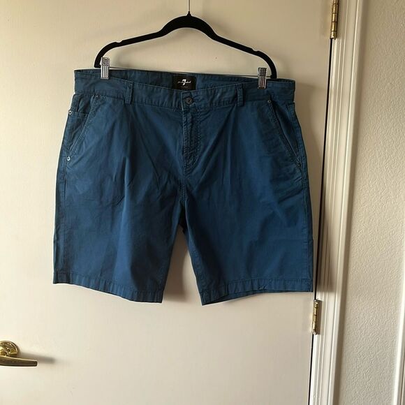 7 FAM Men’s Chino Shorts Size 40 NWOT Blue - Picture 1 of 7